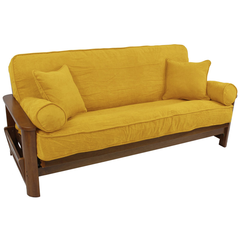 Housse pour futon à coussins carrés/rectangulaires, Citron