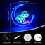 Lune, champignon, enseigne au néon, bleu, néon, lumières pour décoration murale, champignon, enseignes lumineuses USB, enseignes à DEL pour salon