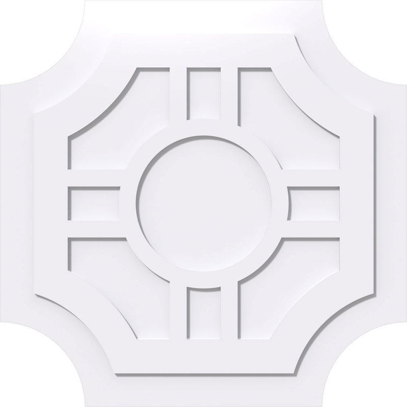 Médaillon de plafond contemporain en PVC de qualité architecturale de 10 po x P 1 po x P 3 po x P 1 po