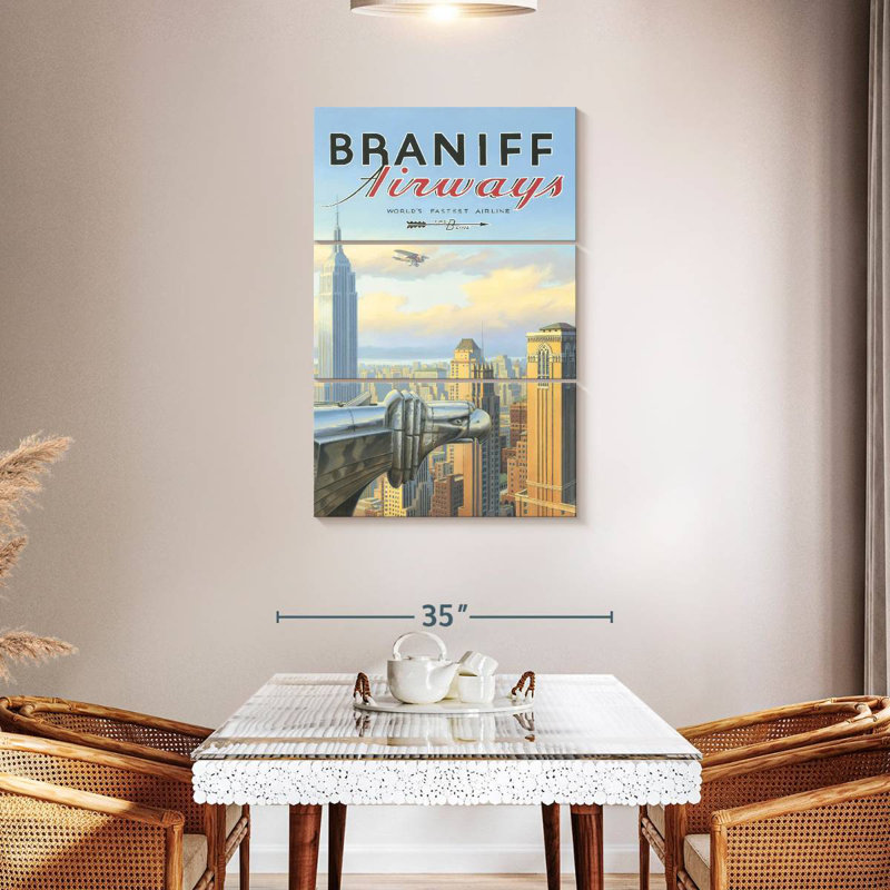 Nicci Braniff Airways Empire State, 65" H x 42" W
