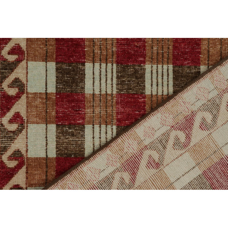 Homage Hand Knotted Wool Geometric Area Rug, Rectangle 9' x 12'