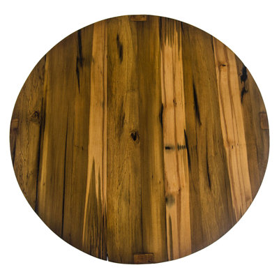 Walnut Round Solid Wood Base Dining Table