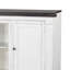 Meuble télé Ivvy, tablettes, moulure en bois brun blanc, 81 po