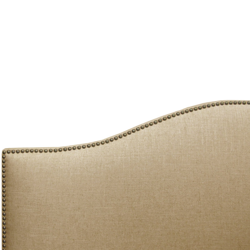 Regil Upholstered Headboard, Queen, Classic Sandstone Linen