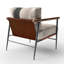 Chaise d'appoint à formes abstraites - Fauteuil géométrique noir et blanc Minimal Curves VI-1198931793