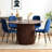 5-Piece Dining Table Set,  Wooden Kitchen Table With Upholstered Velvet Chairs-717032110-717032108