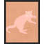 «Abstract Pink Cat» sur papier-98266896-98266894