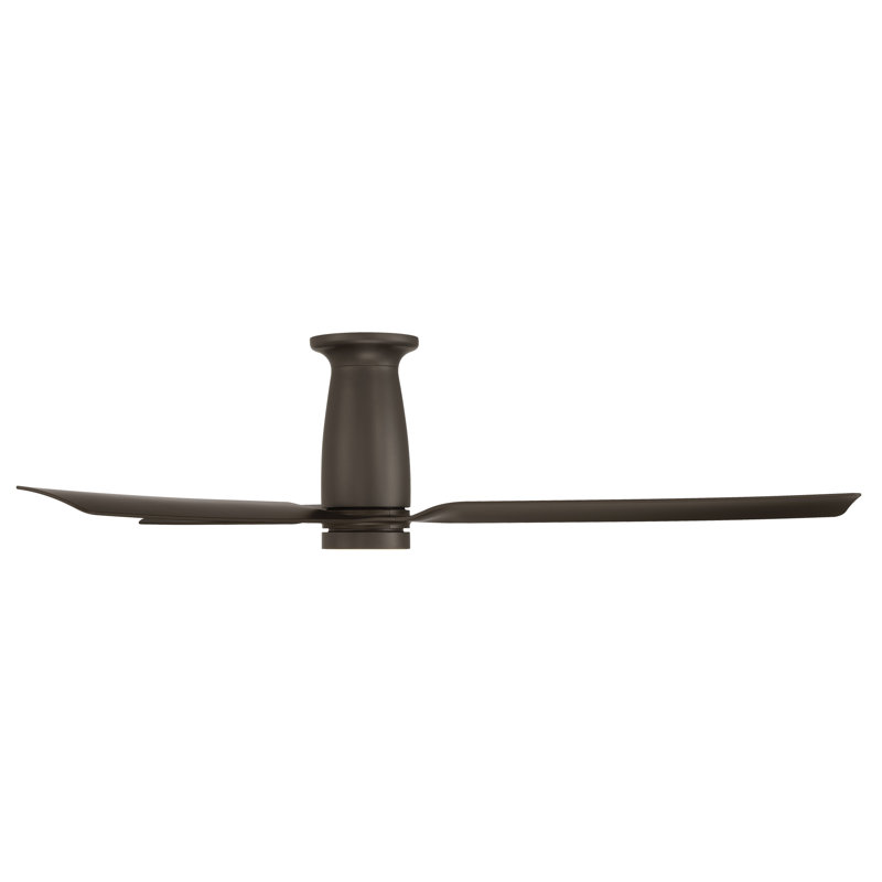 Smooth 3-Blade Flush Mount Smart Ceiling Fan With 2700K-3000K-4000K-5000K Selectable LED Light Kit and Remote Control Included, Works With Alexa and iOS or Android App