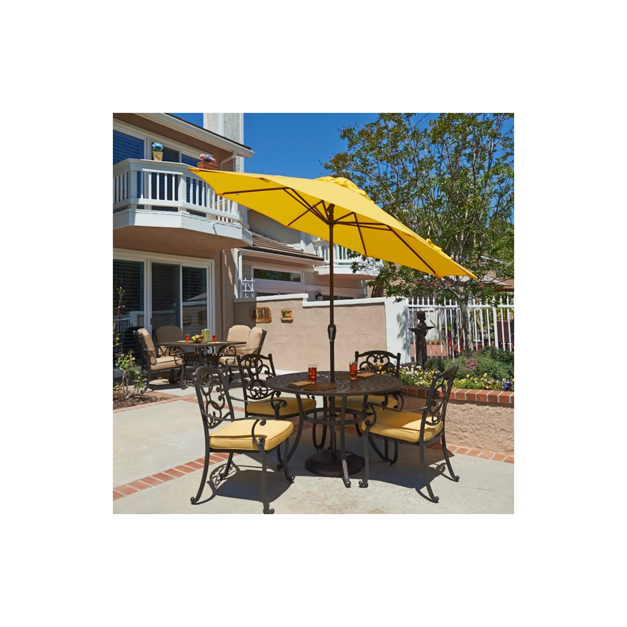 Stevie 108'' Outdoor Umbrella, Lemon Performance