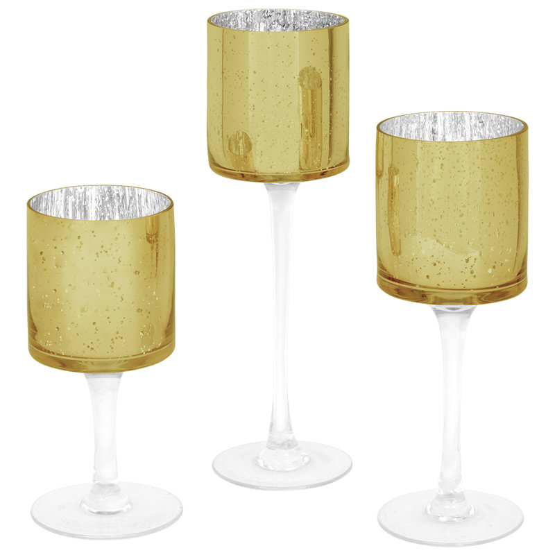 11.75'' H Glass, Gold