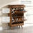 Natural Rattan Shoe Cabinet With Flip Drawers, Free-Standing Shoe Rack Storage For Heels And Slippers, Enhanced With Pine Foot And Open Back Design