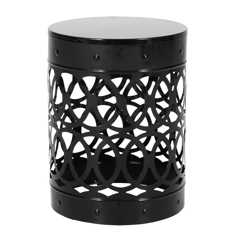 Large Outdoor Table In Black With Contemporary Design And Iron Cut Feature Modern - Ornament Durability, Black
