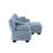 Cloud Couch Sectional Sofa For Living Room, Chenille 2 Seater Sofa With 2 Lumbar Pillows And 2 Throw Pillows , Upholstered Wide Arm Sofa With Convertible Ottoman,Chenille Blue-1313671193