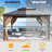 EROMMY Metal Patio Gazebo, PRO Premium Gazebo-86621192