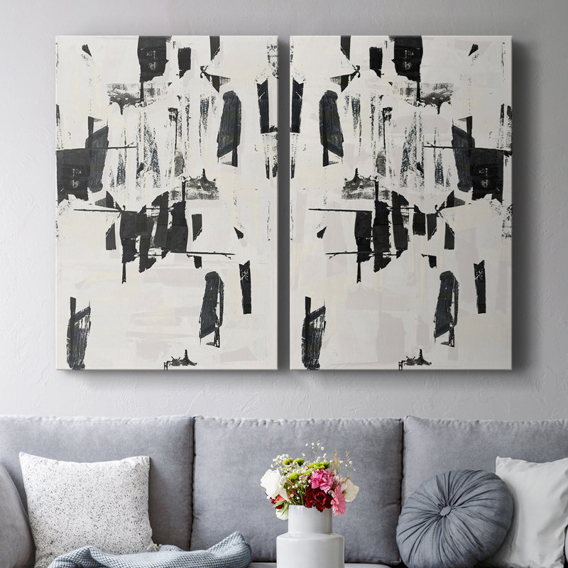 Carreaux et textures abstraites sur toile V-Premium Gallery - Toile prête à accrocher
