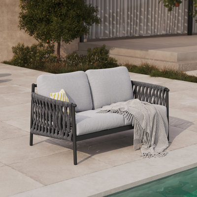 Arlend Loveseat And Removable Olefin Cushions by Hokku Designs
