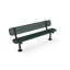 Banc d'extérieur CoatedOutdoorMeubles, vert, perforé, 1,83 m, avec dossier, surface-1601892-187668231