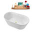 Baignoire autoportante de 63 po avec drain interne Streamline-101413306