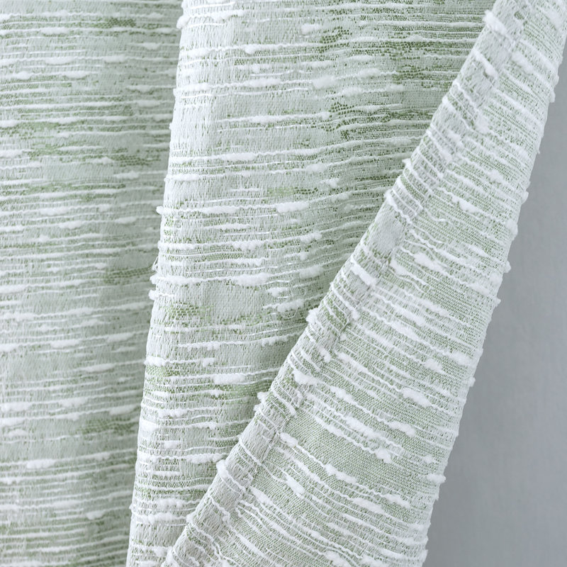 Aryella Woven Jacquard Window Curtain Panel Pair, Sage, 36" x 84", 2
