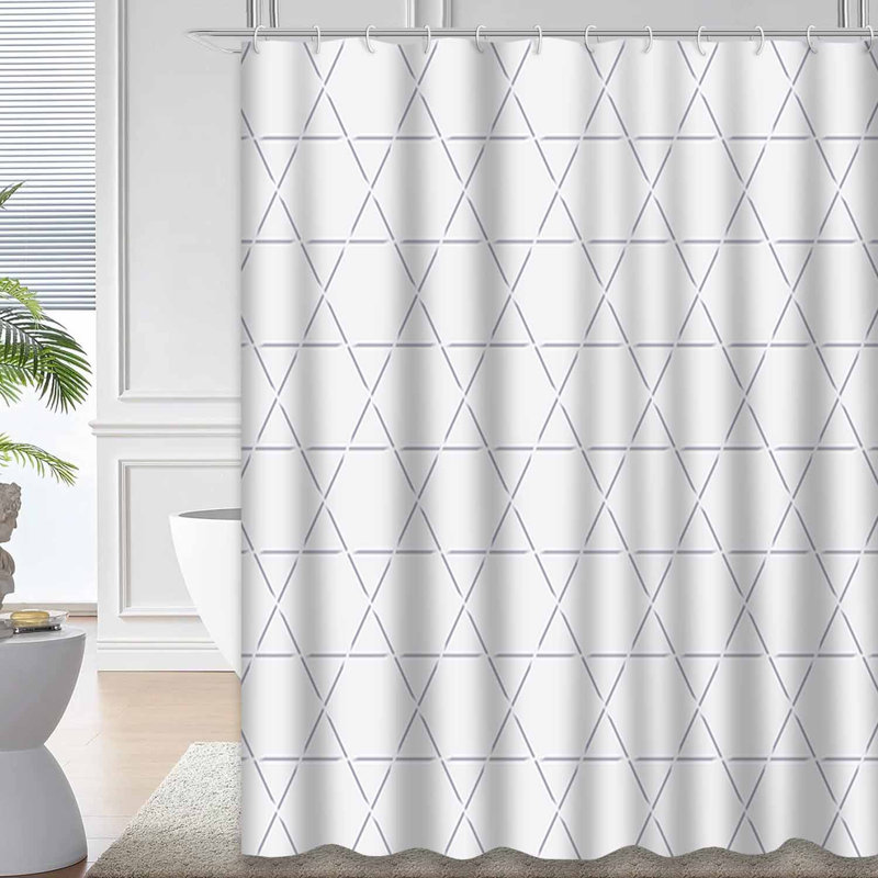 Rideau de douche Hexagon Line, L 72 po x l 72 po
