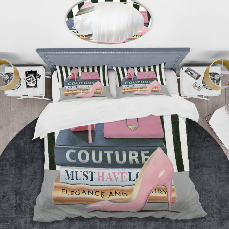  Black 3 Piece Duvet Cover Set, Full/Queen Duvet Cover + 2 Shams
