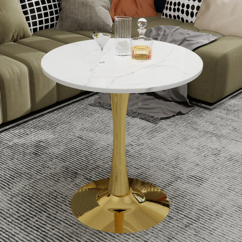 Table basse dorée 27,6 pouces