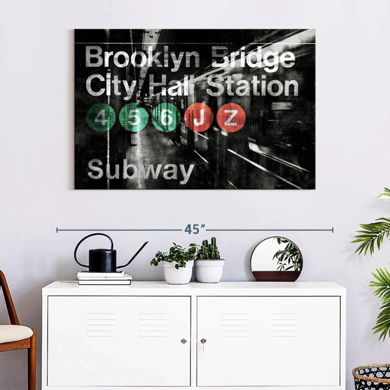 Tergel NYC Subway Station I, 26" H x 39" W
