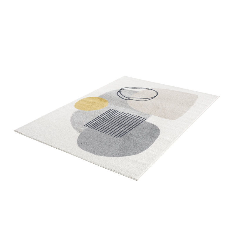 Jarrel Rugs DECO DEC130A Cream Minimalist Geometric Area Rug, Rectangle 7'9" x 10'2"