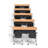 Tables Training Meeting Seminar Classroom 5Pc Beech Folding Industrial Caster Z-Base. Tables Connect.  Modesty Panel, Shelf, Power+Usb Outlet. Fold+Nest For Storage (Seating Not Included).