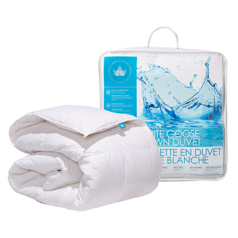 Queen Size White Cotton Goose Down Comforter