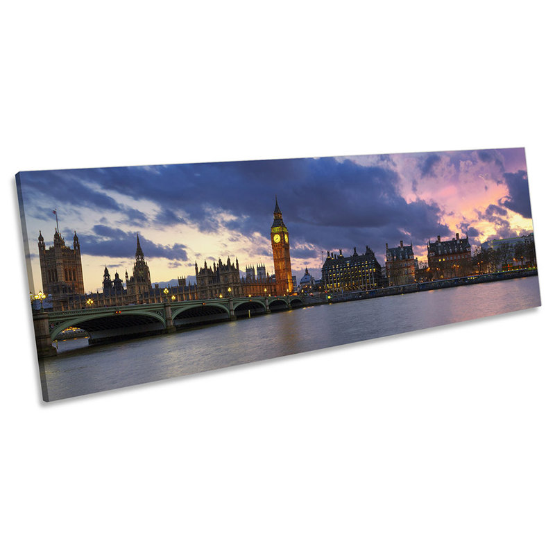 City Of London Skyline - Wrapped Canvas Panoramic Art Prints, 30.48cm H x 91.44cm W