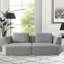 Canapé 98 po en chenille de 98 po, canapé 3 places au design moderne, canapé confortable à assise profonde-1672027137