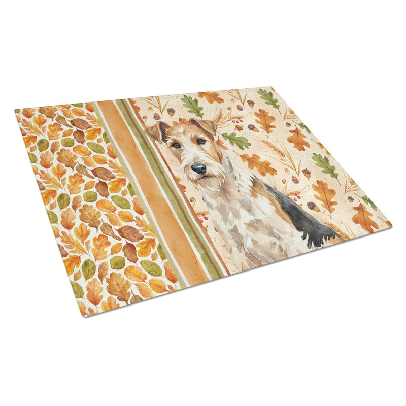 Planche à découper en verre Wire Fox Terrier