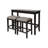 Edip 36"H Sofa Pub Table with Nested Stools-119394722