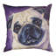 Coussin décoratif carré manuel en polyester 18 po