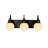 3 - Light Modern Milky Glass Globe Shade Vanity Light
