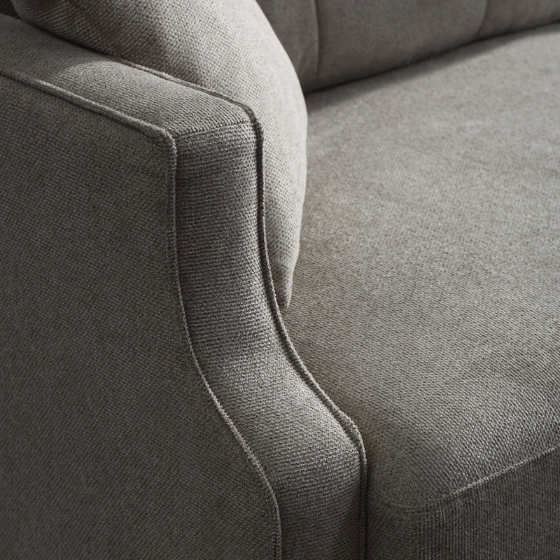 Upholstered 56.7'' Loveseat, Cream 100% Polyester