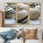Toile avec cadre flottant or