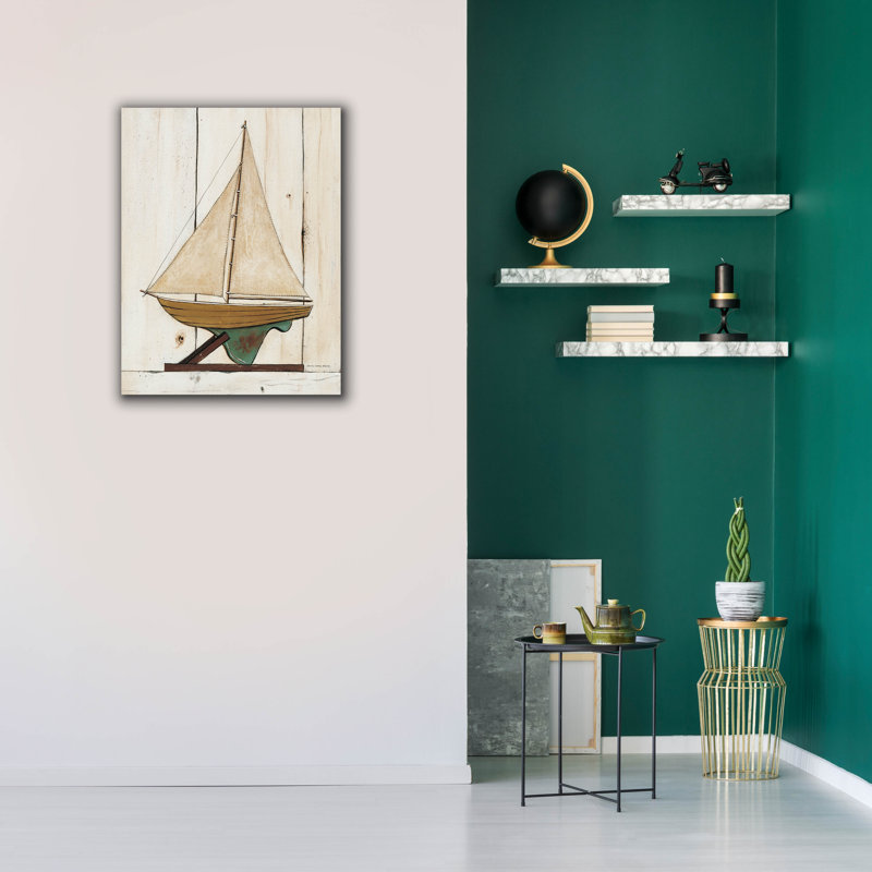 Toile épique Graffiti «Pond Yacht 1» par David Carter Brown, 26 po x 34 po