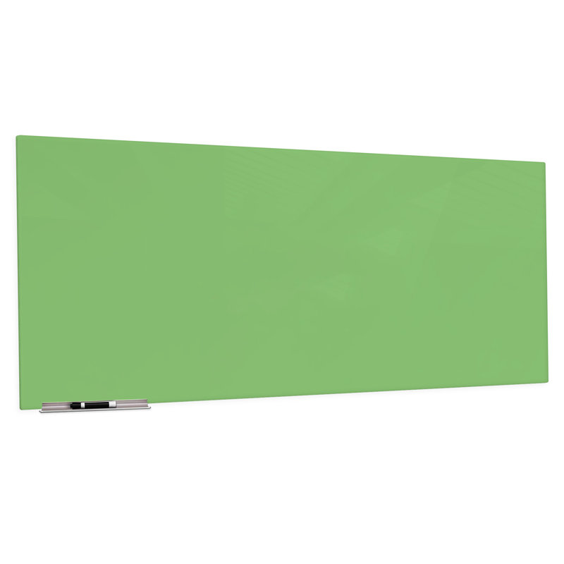 Tableau magnétique mural en verre Bojorquez, Vert, 48 po x 96 po