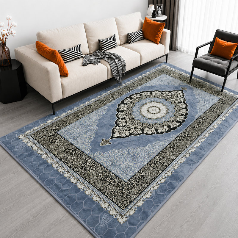 Serenity Large Area Rug With Non-Slip PVC Backing Oriental Style 200x300cm Carpet For Living Room, Bedroom, Lounge, Or Dining Room