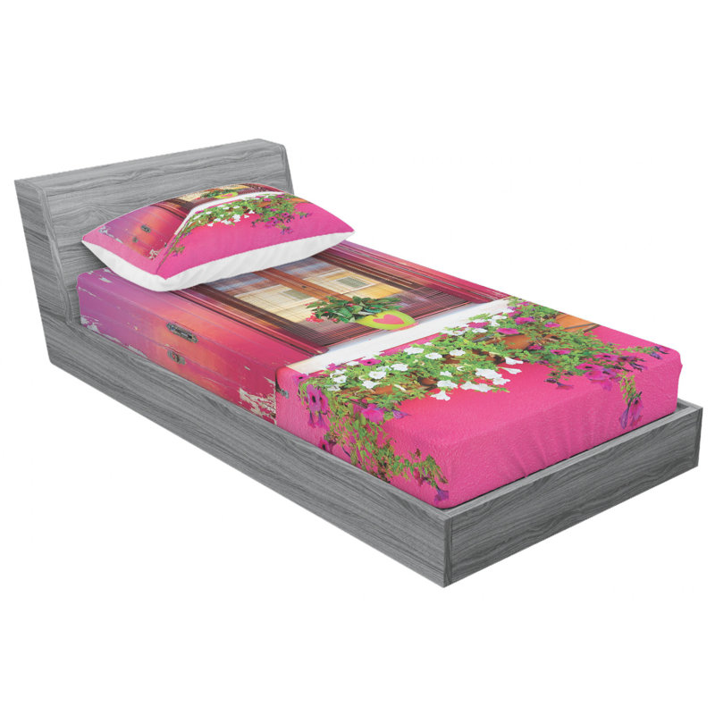 Microfiber Sheet Set, Twin Sheet Set with Fitted Sheet