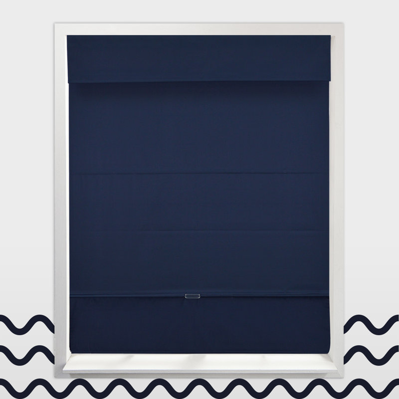 Gitano Room Darkening Roman Shade, Baby Blue (Thermal), 64"L x 48"W