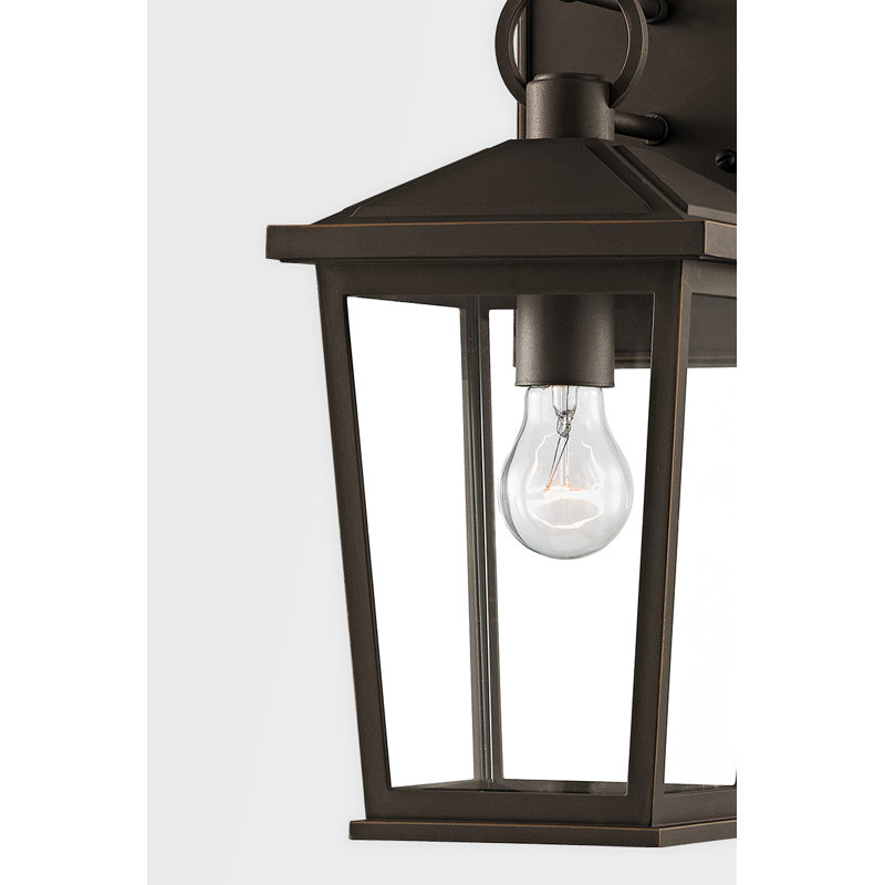 Outdoor Wall Lantern, Textured Black, 14" H x 7.5" W x 8.5" D