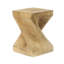 Table d'appoint à forme torsadée, aspect bois, aspect naturel, eau, convient aux espaces de salle à manger et de détente, capacité de 200 lb, conception couleur de 11,98 po x 11,98 po x 17 po, utilisation intérieure ou extérieure, supporte les plantes