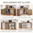 360° Rotating L Shaped Computer Desk With 3 Drawers And 2 Shelves, Home Office Swivel Desk For Work, Reversible Wood Corner Desk With Storage Cabinet, 55 Inch-413878618