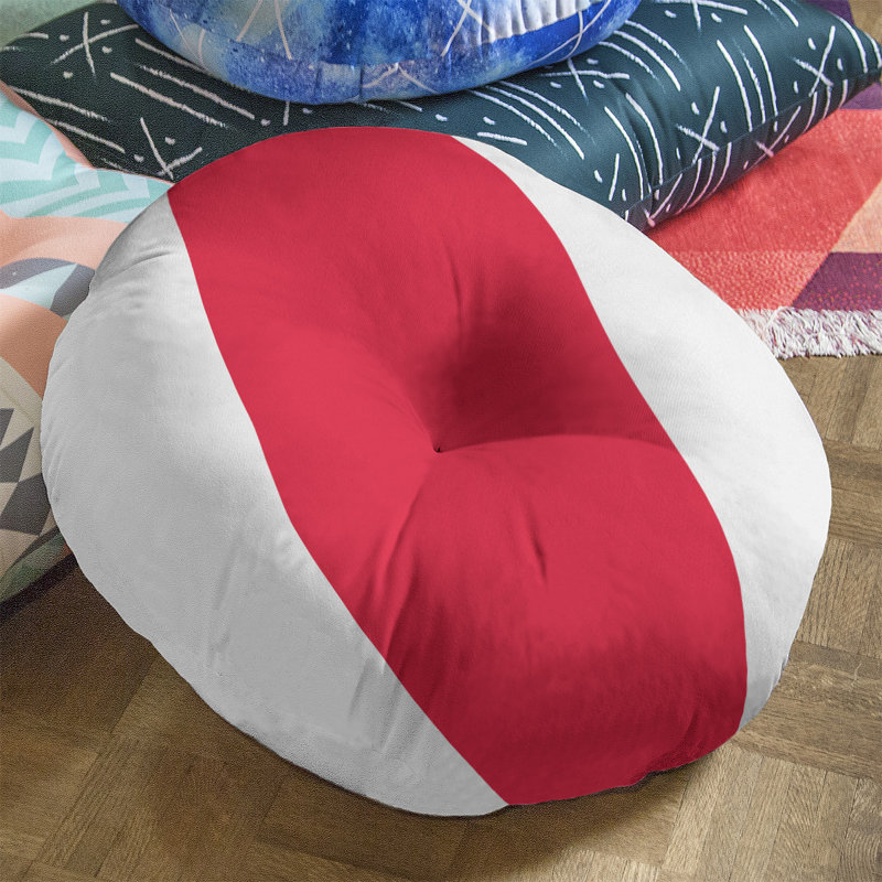 Coussin de sol touffeté arizona, 26 po x 26 po, White/Black/Red