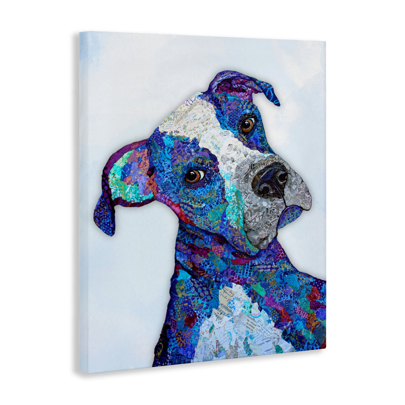 Portrait d'un chien Loverboy, design par Lisa Morales, H 30 po x l 24 po