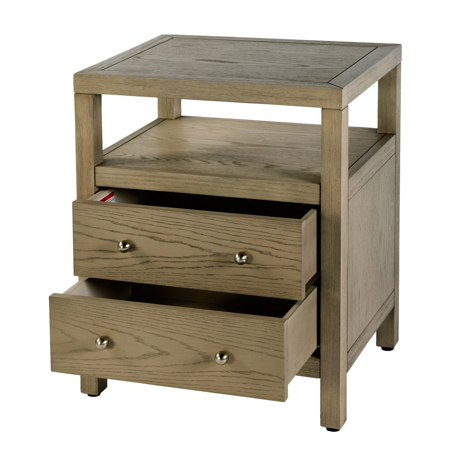 Celine 21" Acacia Nightstand, Light Oak
