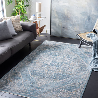 Tapis oriental bleu / gris Rumsey